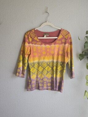 Y2K Boho Ombre Top